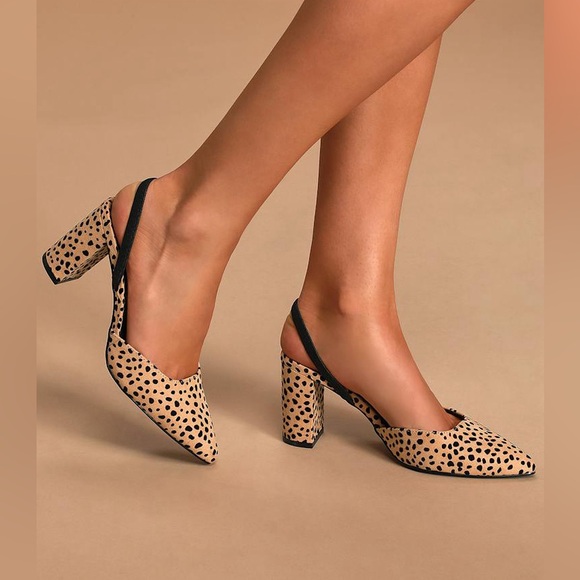 Lulus Shoes - ⭐️ Lulus Maryna Black and Tan Cheetah Suede Pointed-Toe Mules Size 7.5